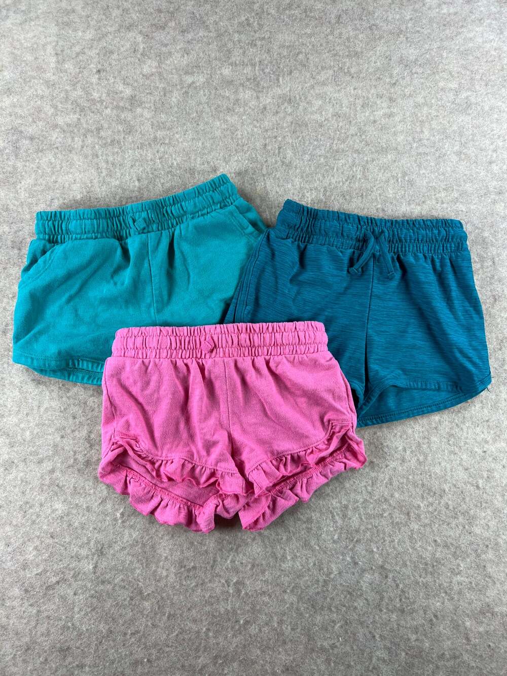 Jumping Beans Shorts Bundle Teal Pink Ruffle Girls Size 4/4T